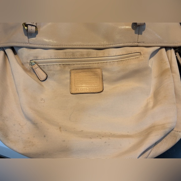 Coach Cream Leather Tote - Picture 10 of 11